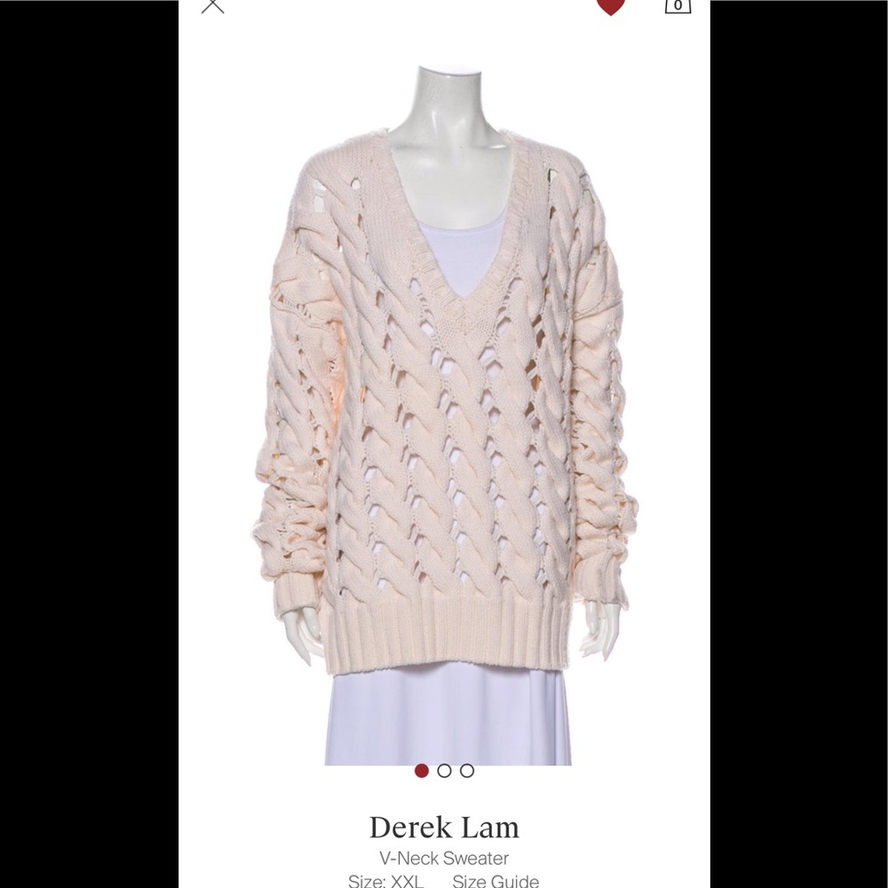 Derek Lam Open knit cable sweater